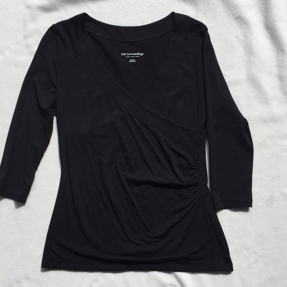 Soft surroundings Med top, black